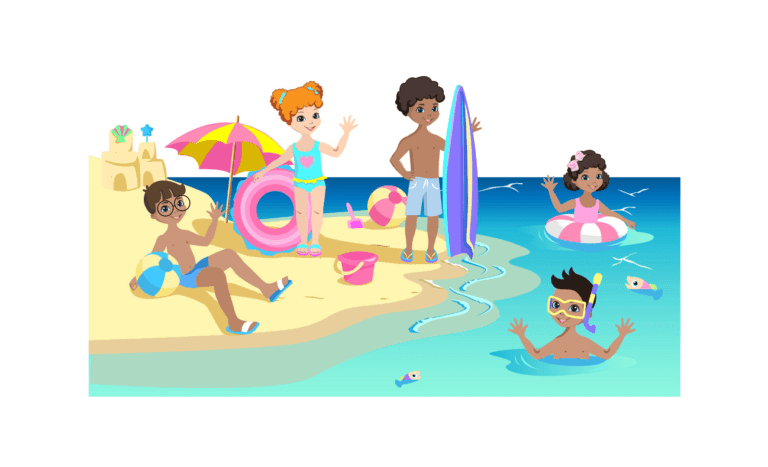 A Lucky Day at the Beach Reading Comprehension