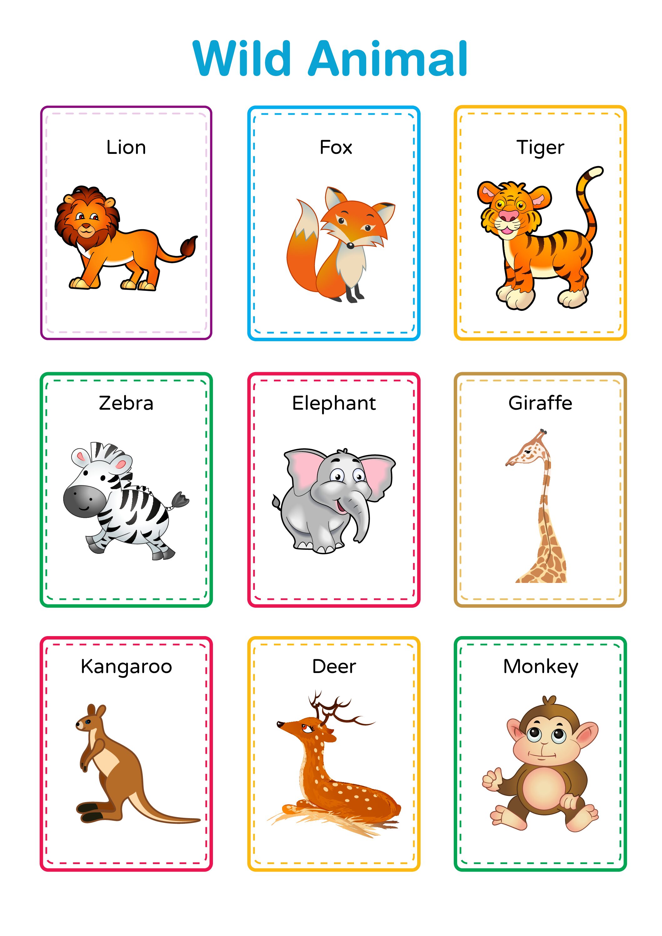 Wild Animal Posters for Children